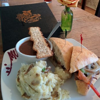 The Root Cellar Cafe - CheeseSteak sandwich and soup - Breakfast & Brunch Near Me - San Marcos, Texas