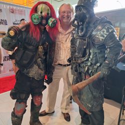 A couple of vicious looking actors from  "Arena Wars"