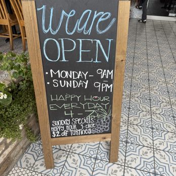 Blue Dahlia Bistro - Welcome sign! - Modern European Near Me - San Marcos, Texas