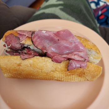Mortadella Head - Ruben, on a sub roll but still really good! - Italian Near Me - Somerville, Massachusetts
