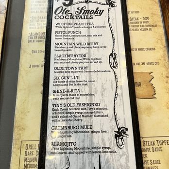 Alamo Steakhouse - Cocktails - Steakhouses Near Me - Pigeon Forge, Tennessee