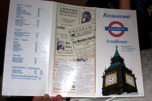 Menu photo 2 Restaurang London Stockholm, AB Menu photo 2 Restaurang London Stockholm, AB