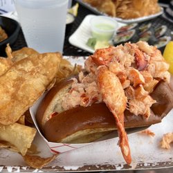 Warm roll , too much lobster in my opinion but good
