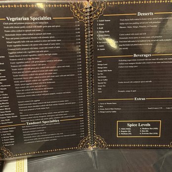 Flame India Restaurant - Menu 3/3 - Indian Near Me - West Chester Township, Ohio
