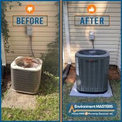Environment Masters - Before/After - New Trane AC unit installed.