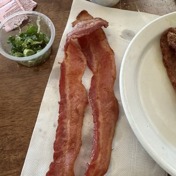 Nash's Restaurant - My 2 slices of bacon( missing the 3rd) cooked less than what I like. - Breakfast & Brunch Near Me - Chico, California Nash's Restaurant - My 2 slices of bacon( missing the 3rd) cooked less than what I like. - Breakfast & Brunch Near Me - Chico, California