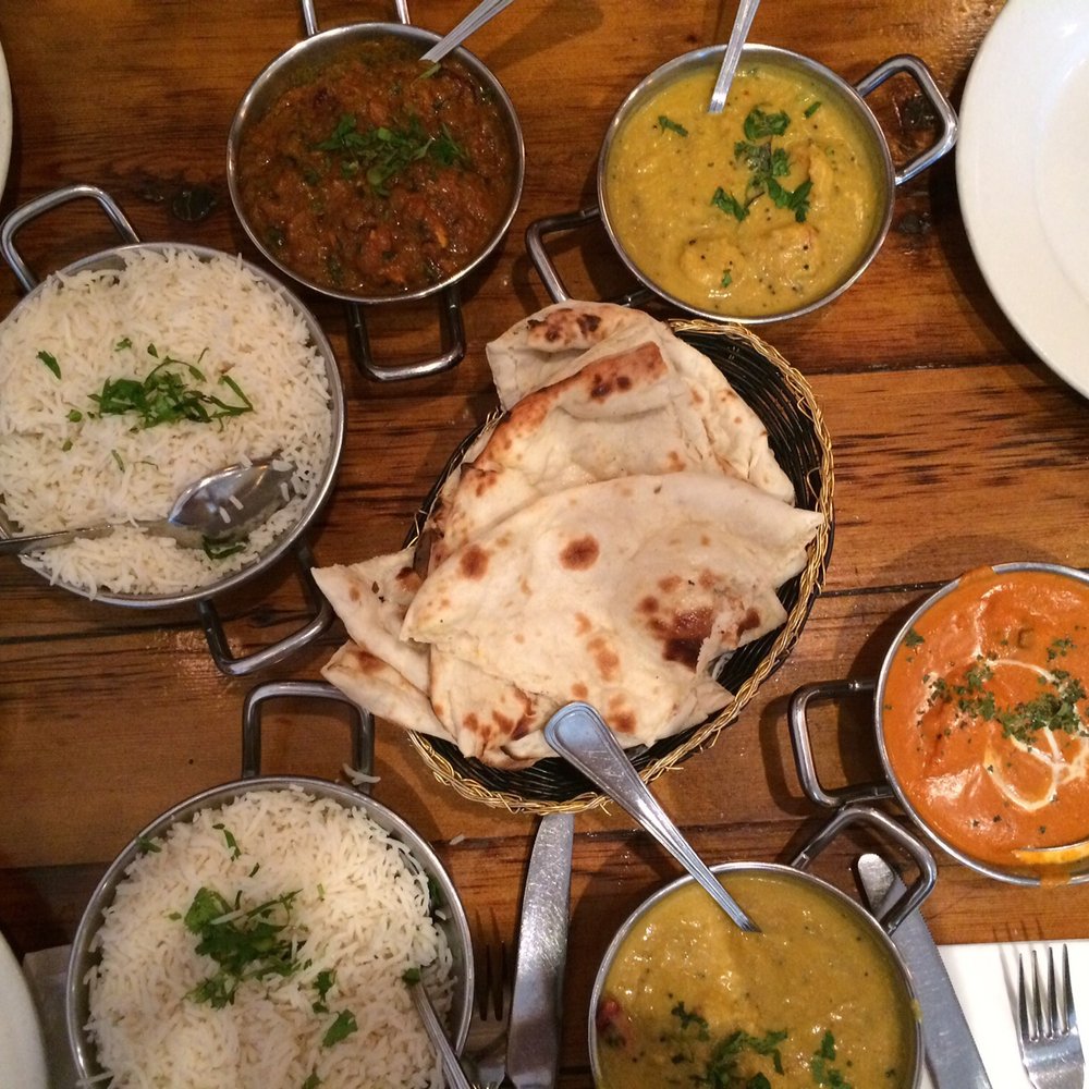 Bricklane Curry House, Upper Montclair, NJ - Lunch specials for the table! Chicken Tika masala, 2 shrimp goans, and a third curry (yummy but can't remember) with garlic naan! - Indian Near Me - Montclair, New Jersey Bricklane Curry House, Upper Montclair, NJ - Lunch specials for the table! Chicken Tika masala, 2 shrimp goans, and a third curry (yummy but can't remember) with garlic naan! - Indian Near Me - Montclair, New Jersey