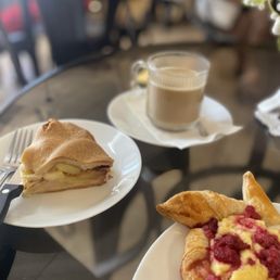 Apple pie and raspberry and cheese danish Apple pie and raspberry and cheese danish