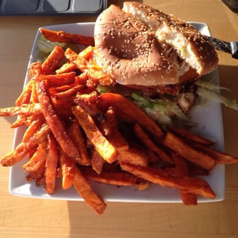 The Stik Restaurant and Lounge - BBQ Chicken sammich and some sweet potato fries. - New American Near Me - Wrangell, Alaska The Stik Restaurant and Lounge - BBQ Chicken sammich and some sweet potato fries. - New American Near Me - Wrangell, Alaska