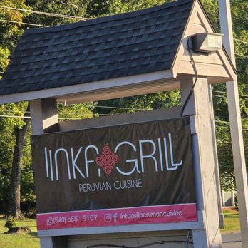 Inka Grill  - The parking lot sign of the restaurant. - Peruvian Near Me - Roanoke, Virginia