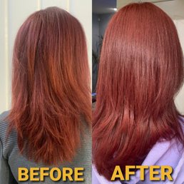 Hair Smoothing Treatment- before and after. Excellent result!