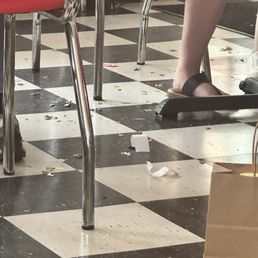 The entire dining room floor looked like this or worse. The entire dining room floor looked like this or worse.