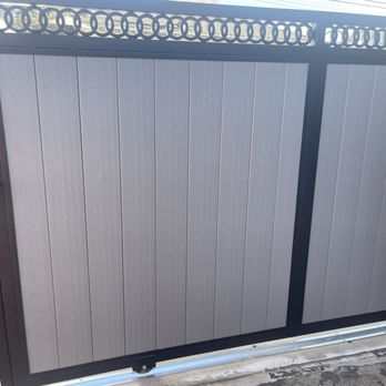 Straight Gate Fence - Sliding gate with extended wall - Fences & Gates Near Me - Lakewood, California