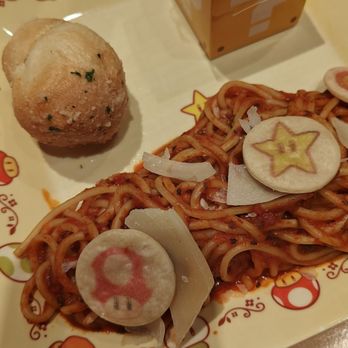 Toadstool Cafe - Spaghetti not too horrible but taste like ragu - Cafes Near Me - Universal City, California Toadstool Cafe - Spaghetti not too horrible but taste like ragu - Cafes Near Me - Universal City, California