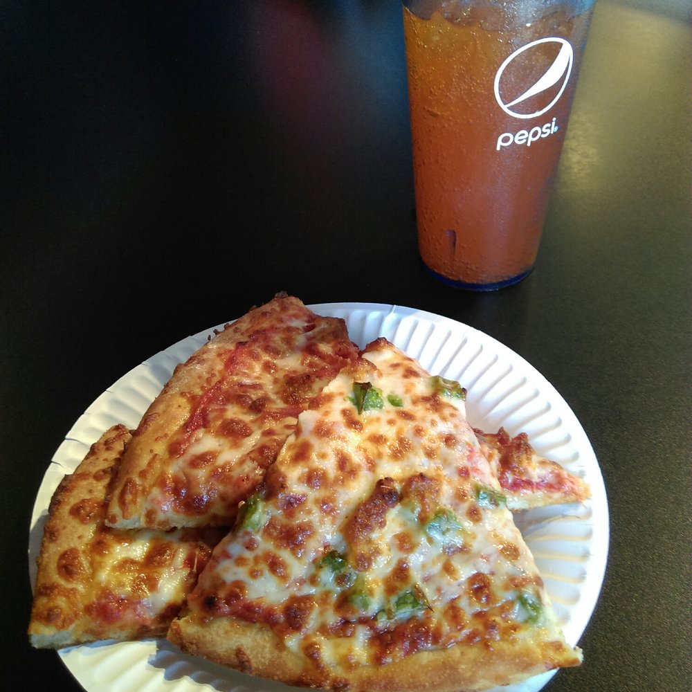 5$ three slices and a drink. 5$ three slices and a drink.