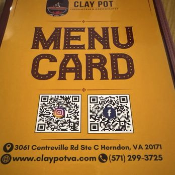 Clay Pot - Menu - Indian Near Me - Herndon, Virginia