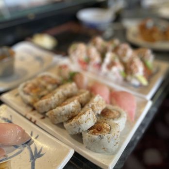 Sushi Pier - a variety of different types of sushi - Sushi Bars Near Me - Reno, Nevada Sushi Pier - a variety of different types of sushi - Sushi Bars Near Me - Reno, Nevada