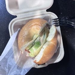 Yum Yum Donuts - Yet another turkey onion bagel