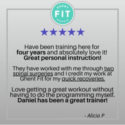 Ghent Fit Norfolk - Thank you so much, Alicia.  We love that our expert team has the knowledge and experience to help clients navigate exercise post-surgery.