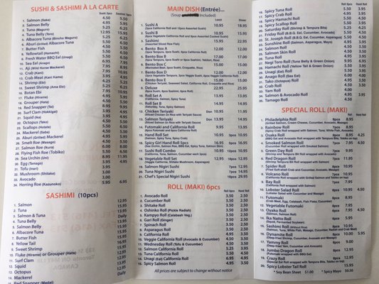 Menu photo 5 Tokyo Sushi Toronto, ON Menu photo 5 Tokyo Sushi Toronto, ON
