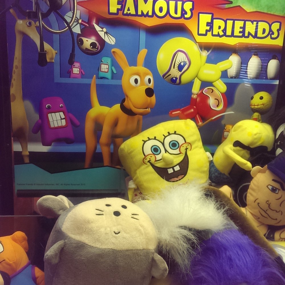 Denny's - They have a CLAW Machine where you can choose to rescue and take home either LeBron James, Spongebox or ??? - Diners Near Me - Bakersfield, California