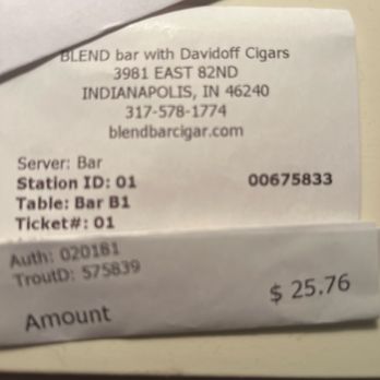 Blend Bar with Davidoff Cigars - Lounges Near Me - Indianapolis, Indiana