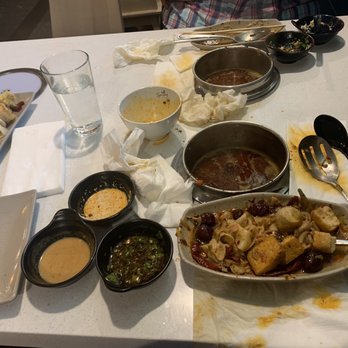 Spring Shabu-Shabu - Our table lol. Food was good! - Japanese Near Me - Flushing, New York