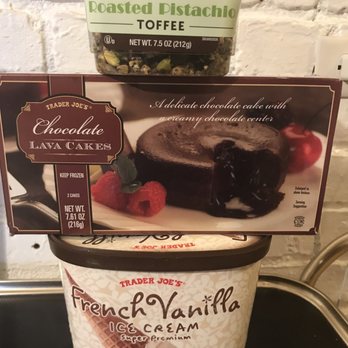 Trader Joe's - One of the fam's fav desserts: Choc lava cake nice and warm after 19 mins, loads of ice cream and crushed pistach choc toffee! - Grocery Near Me - Plainview, New York