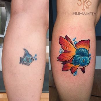 Humanfly Tattoo - Cover up by Joako - Tattoo Near Me - Madrid, M