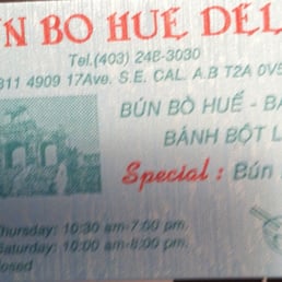 a sign for bun bo hue