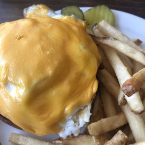 Photo of Mom's Cafe & Catering - Plattsmouth, NE, United States. Breakfast Burger