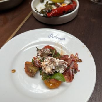 The Palomar Restaurant - Tomato and fried goat cheese (I think)! So delicious and fresh - Middle Eastern Near Me - London, XGL The Palomar Restaurant - Tomato and fried goat cheese (I think)! So delicious and fresh - Middle Eastern Near Me - London, XGL