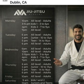 AVA Jiu-Jitsu - Check our schedule. - Martial Arts Near Me - Dublin, California
