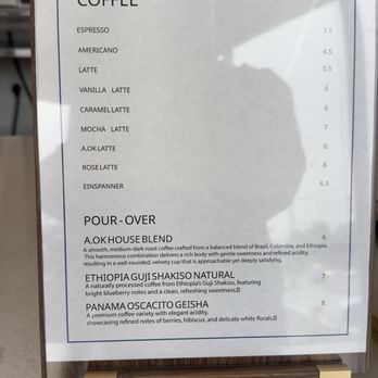 A.OK COFFEE - Coffee Menu - Desserts Near Me - La Habra, California