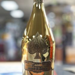 Bethel Wine World - Armand de Brignac, the Brut Gold.Apricot and red berry aromas are followed by crystalized citrus, orange blossom and hints of brioche.