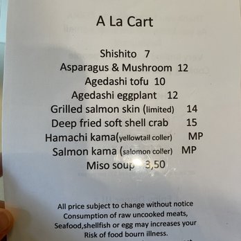 Tekka Japanese Restaurant - One of the menus - Japanese Near Me - San Francisco, California Tekka Japanese Restaurant - One of the menus - Japanese Near Me - San Francisco, California
