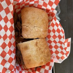 The Red Food Truck - Lomo Saltado Sandwich