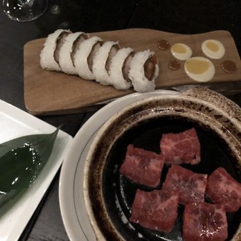 Uchi Denver - The Eggs and Ham roll and Hot Rock Waygu. Both very good! - Japanese Near Me - Denver, Colorado Uchi Denver - The Eggs and Ham roll and Hot Rock Waygu. Both very good! - Japanese Near Me - Denver, Colorado