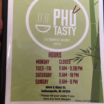 Pho Tasty - Pho menu - Vietnamese Near Me - Indianapolis, Indiana