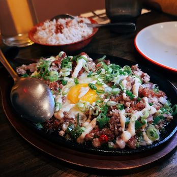 Tabachoy - Pork Sisig with garlic rice - Filipino Near Me - Philadelphia, Pennsylvania Tabachoy - Pork Sisig with garlic rice - Filipino Near Me - Philadelphia, Pennsylvania