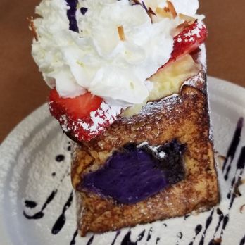 Button Up Cafe - Ube Stuffed French Toast- O...M...G!!! - Breakfast & Brunch Near Me - Pearl City, Hawaii Button Up Cafe - Ube Stuffed French Toast- O...M...G!!! - Breakfast & Brunch Near Me - Pearl City, Hawaii