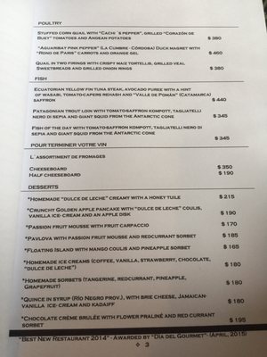 Menu photo 4 Roux Buenos Aires, C