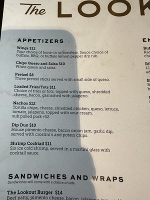 Menu photo 3 The Lookout Edmond, OK