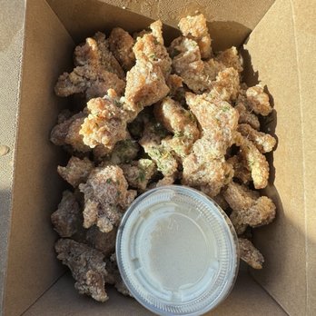 Rez Coffee & Tea - Garlic Butter Salt Popcorn Chicken: Generous portion, moist, and bursting with flavor! Highly recommend! - Coffee & Tea Near Me - Houston, Texas Rez Coffee & Tea - Garlic Butter Salt Popcorn Chicken: Generous portion, moist, and bursting with flavor! Highly recommend! - Coffee & Tea Near Me - Houston, Texas