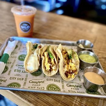 City Silo Table + Pantry - a tray of tacos and a drink - Juice Bars & Smoothies Near Me - Little Rock, Arkansas City Silo Table + Pantry - a tray of tacos and a drink - Juice Bars & Smoothies Near Me - Little Rock, Arkansas