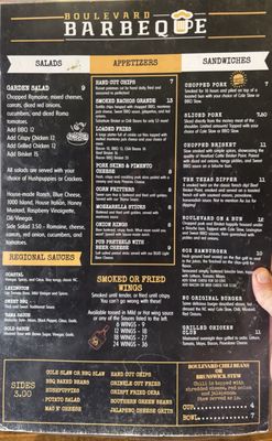 Menu photo 4 Boulevard Barbeque Morganton, NC