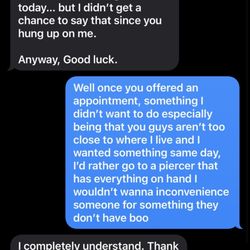 Skinn Sinns Tattoos - The front desk girl texting me, WEIRD AF