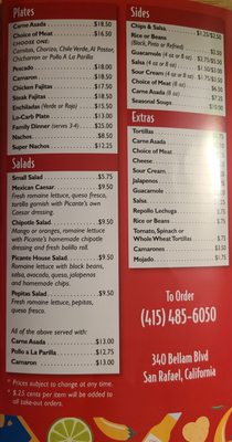 Menu photo 5 Picante Taqueria San Rafael, CA Menu photo 5 Picante Taqueria San Rafael, CA