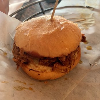 Grind At Kona Tiki Bar - One of the hawaiian pork sliders without the slaw. - New American Near Me - Ormond Beach, Florida Grind At Kona Tiki Bar - One of the hawaiian pork sliders without the slaw. - New American Near Me - Ormond Beach, Florida