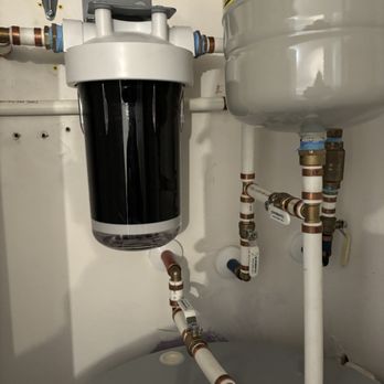 Water Heater Bros - Sediment Filter, Expansion Tank, New Shutoff Valves and New Pex Piping. - Plumbing Near Me Water Heater Bros - Sediment Filter, Expansion Tank, New Shutoff Valves and New Pex Piping. - Plumbing Near Me